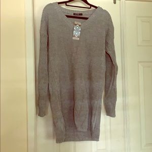 Grey sweater tunic